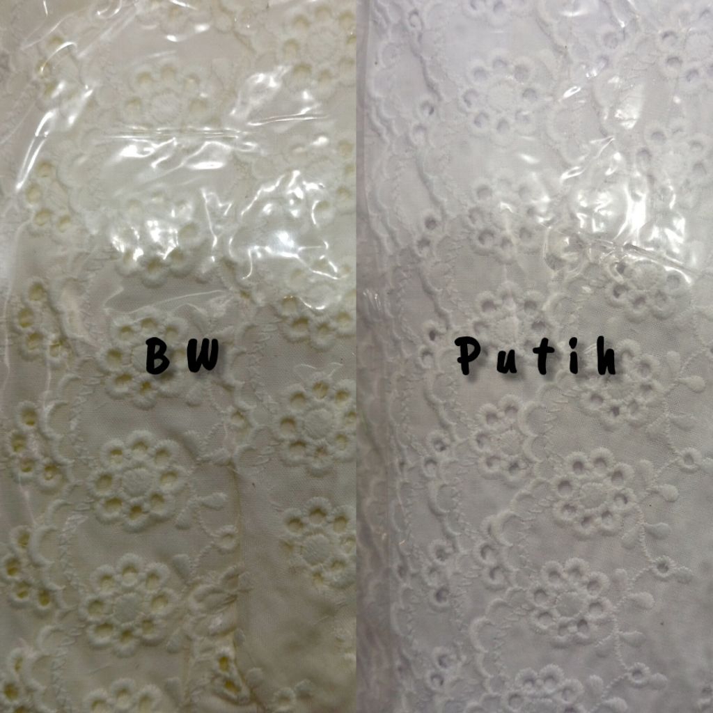 Renda katun 6 cm | katun putih | katun bw | katun hitam | renda meteran