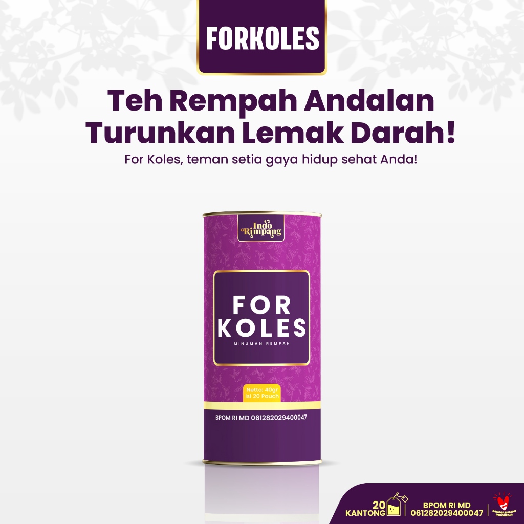 

For Koles - Kolesterol | Teh Celup Premium Bantu Turunkan Kolestrol & Menstabilkan Tekanan Darah BPOM