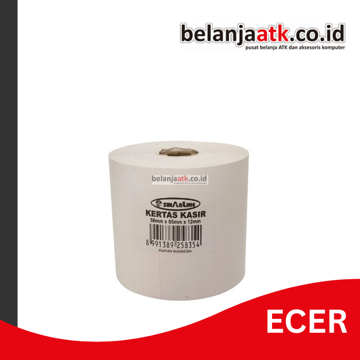 

[ECER] Kertas Telstruk Sinarline 58 x 65 mm (Kertas Termal/Thermal)