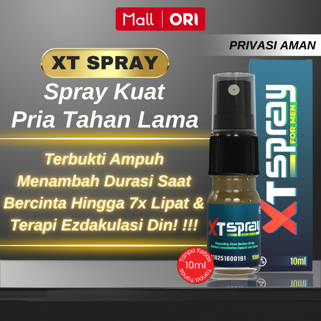XT Spray Obat Kuat Pria Tahan Lama Durasi Berjam jam Tidak Kebas Dan Tidak Panas Original Bpom