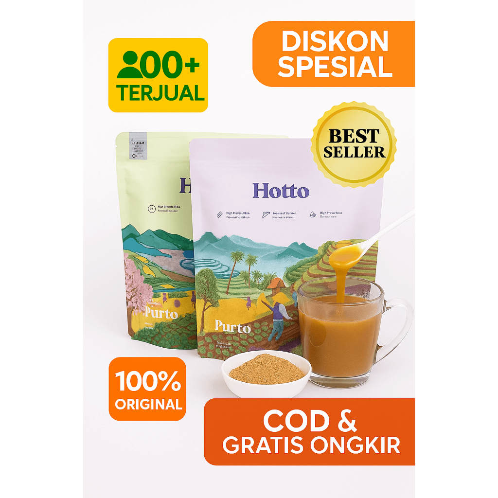 

[HOTTO PURTO] Minuman Bubuk Herbal – Penguat Stamina – Halal BPOM – Ready Stock