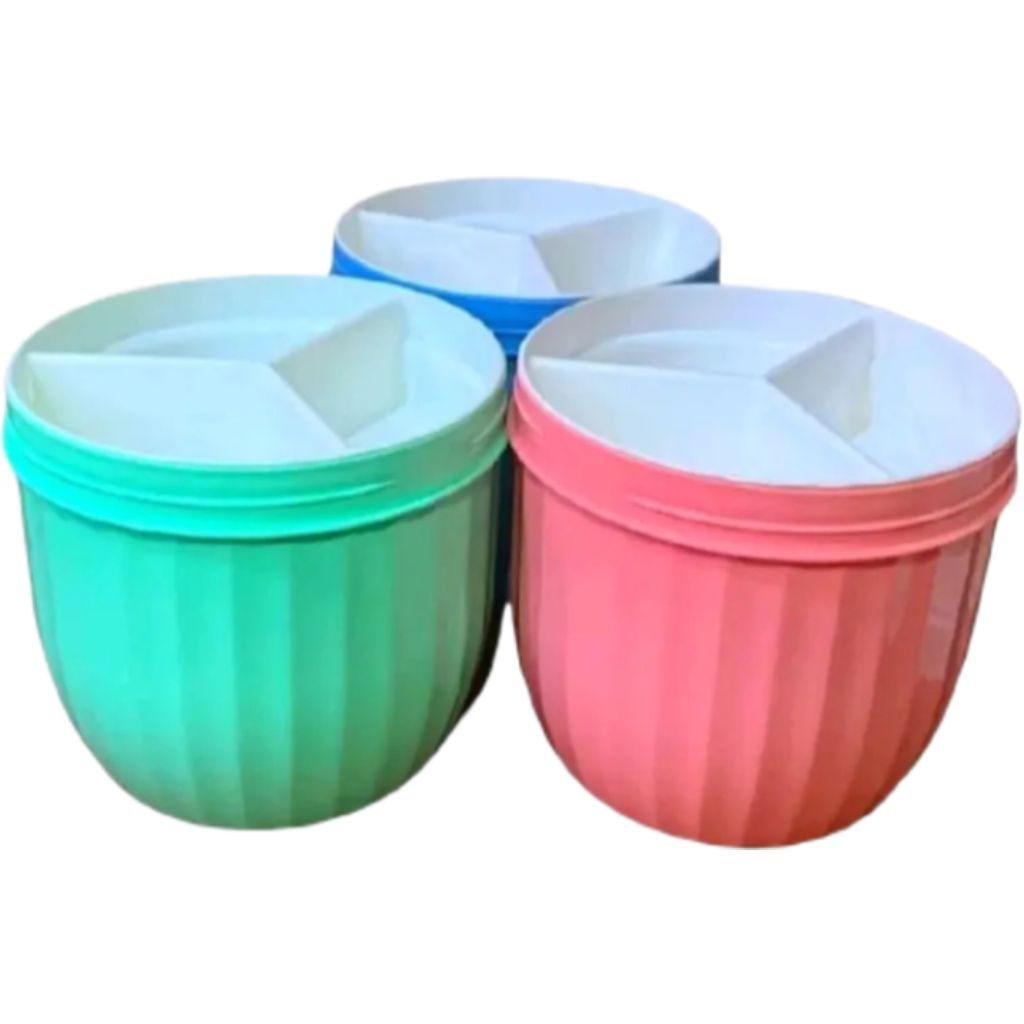 Rantang , Tempat makan 2 tingkat Plastik Tebal Untuk Piknik dan souvenir ekonomis