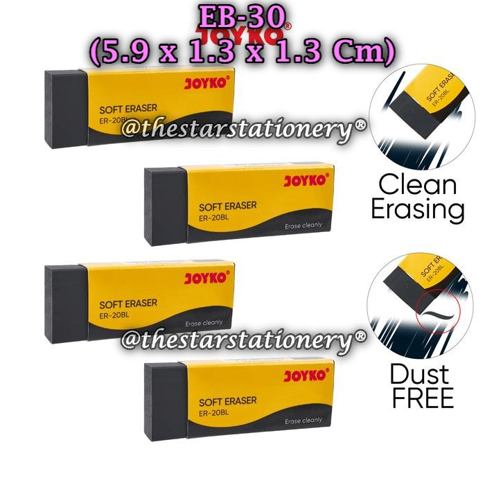 

(1 Biji) GROSIR Penghapus JOYKO EB-30 Hitam / JOYKO Eraser Penghapus EB-30 Hitam (1 Biji)