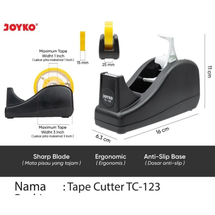 

Tape Cutter Tape Dispenser Dual Core JOYKO TC-123