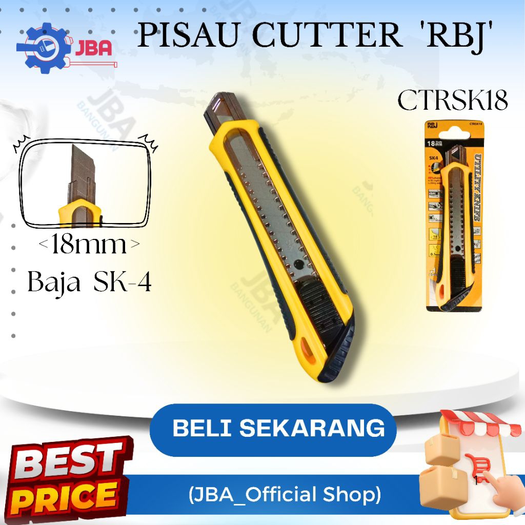 Pisau Cutter 18mm / Pisau Kater / Kater RBJ