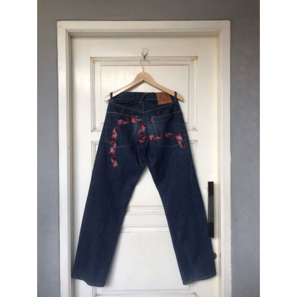 Vintage Evisu Koi Fish Sukajan Denim Jeans