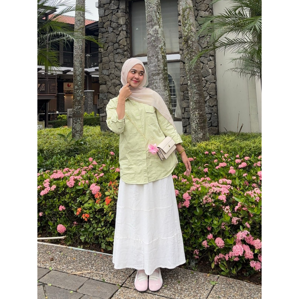 ZETYE Kemeja Wanita Soft Jeans Premium