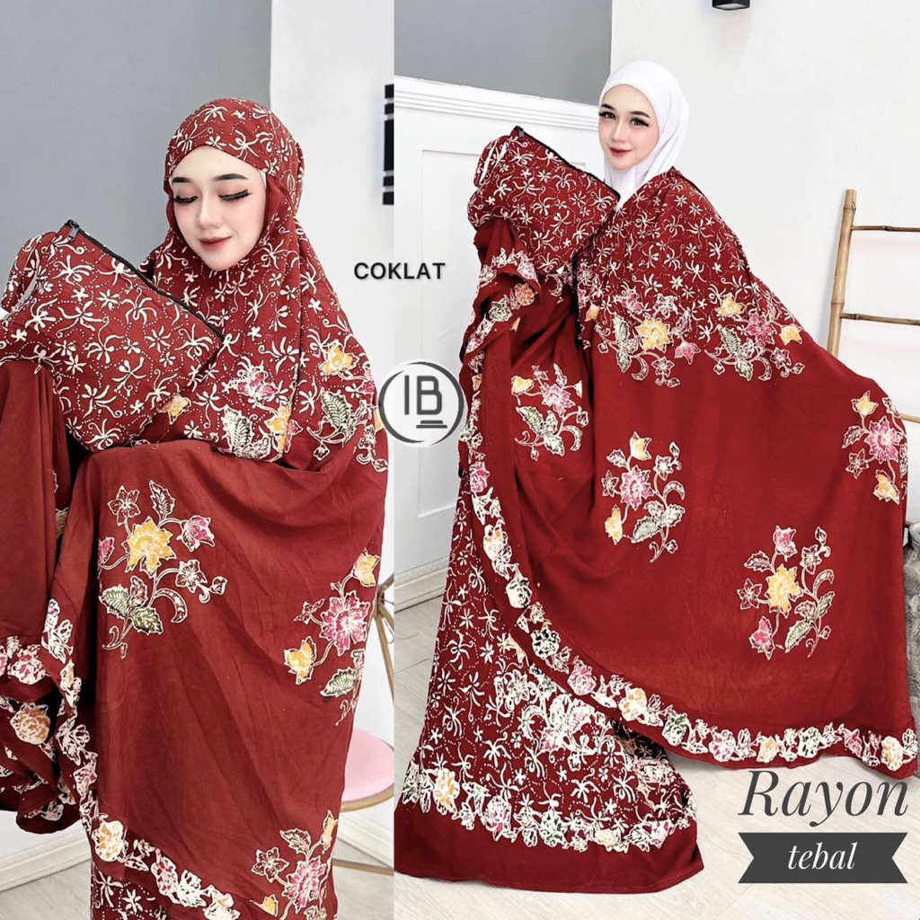 Liza grosir MUKENA BATIK CAP ASLI PEKALONGAN JUMBO BISA COD RAYON ADEM