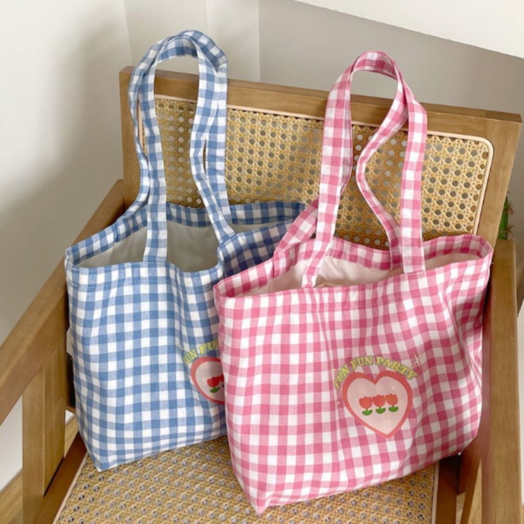 TAS WANITA TAS TOTEBAG TAS PIKNIK WANITA AESTHETIC