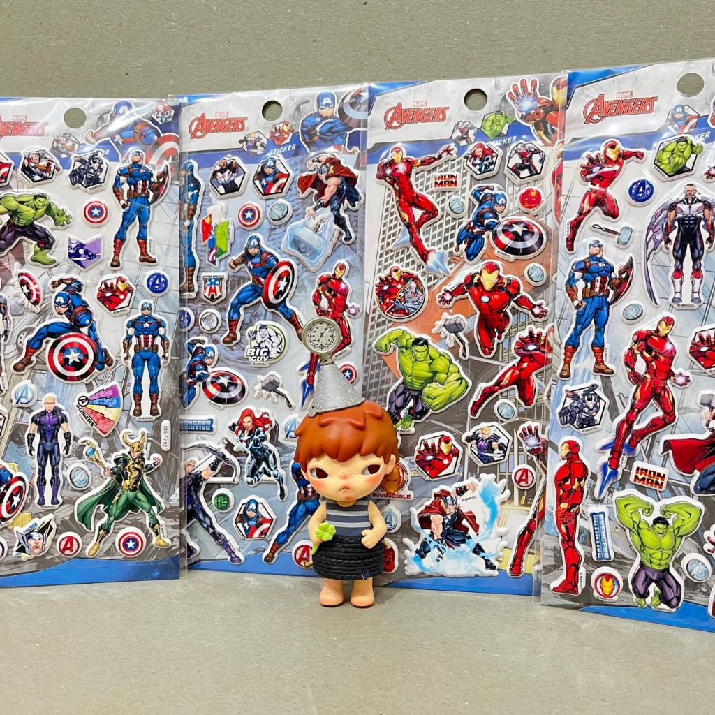 

Stiker Superhero Avengers Captain America Hulk IronMan Timbul Stiker Anak Laki Laki