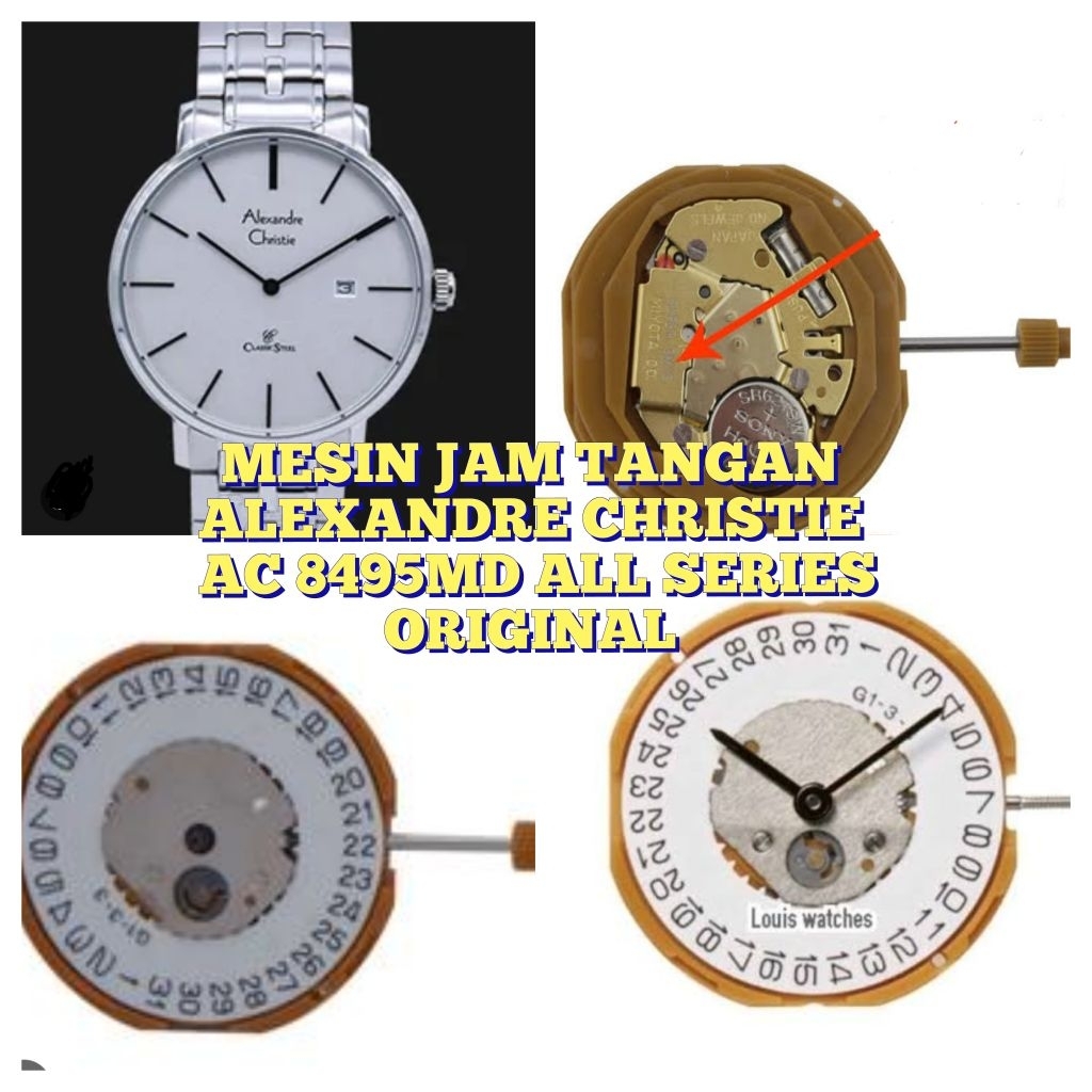 Mesin jam tangan Alexandre Christie AC 8495MD Original