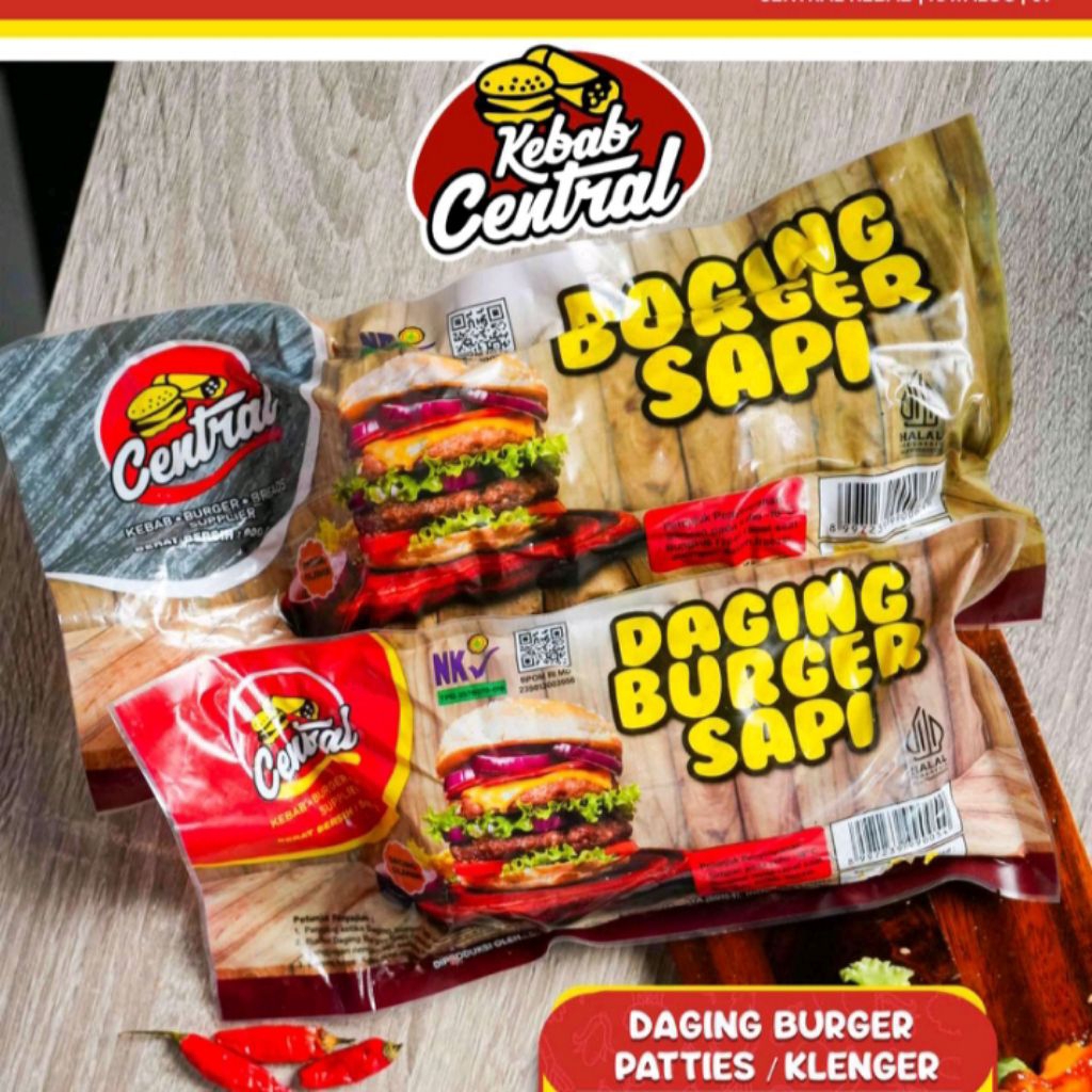 Daging Burger / Patties / Daging Burger Klenger / Daging Burger Central