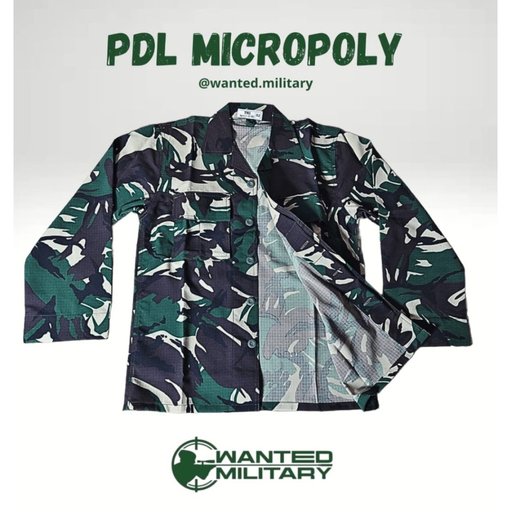 PDL TNI AD BAHAN Mikro KANCING 1 SETEL WOLL