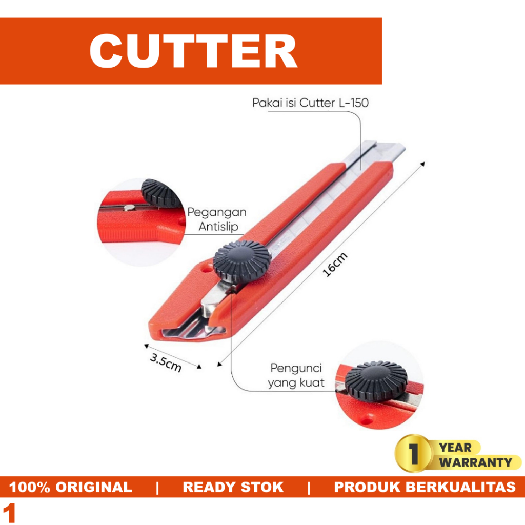 

Cutter L500 L 500 L-500 Kater Cuter Besar ATK Grosir Murah