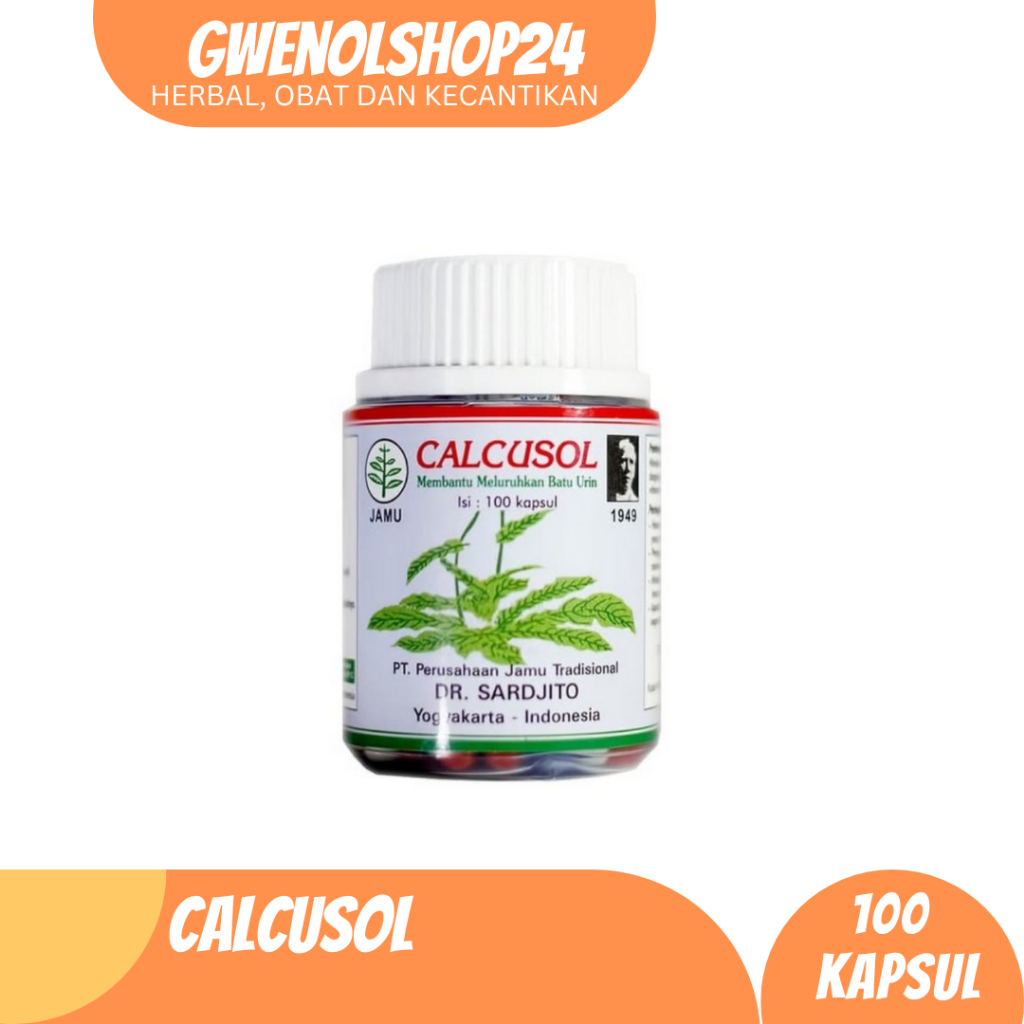 Calcusol 100's Kapsul Dr Sardjito / Obat Batu Empedu / Obat Batu Ginjal / Obat Batu Urin / Obat Kenc