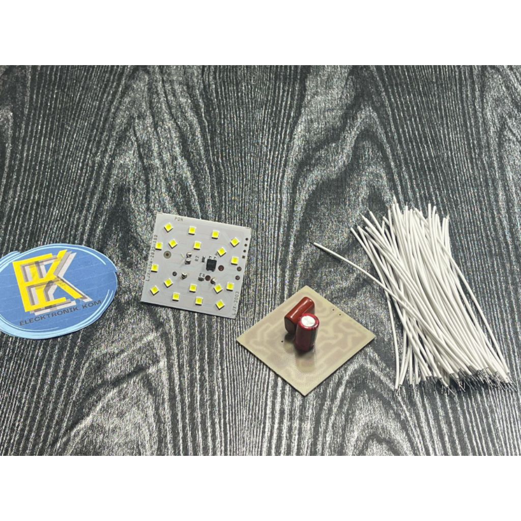 pcb Lampu led 10 watt lengkap dengan kabel Ac 220