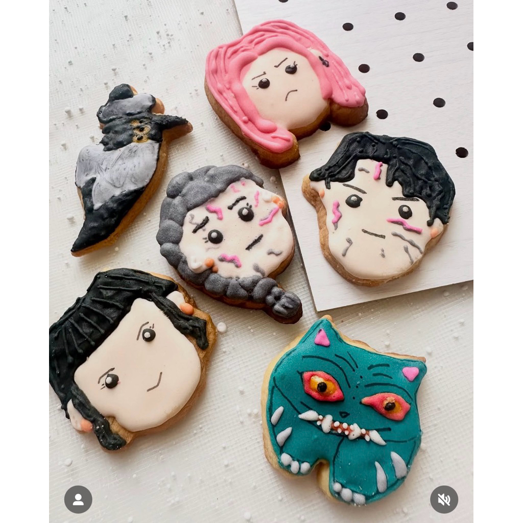 

butter cookies Huntrix kpop hunter demon 1 paket 6pcs