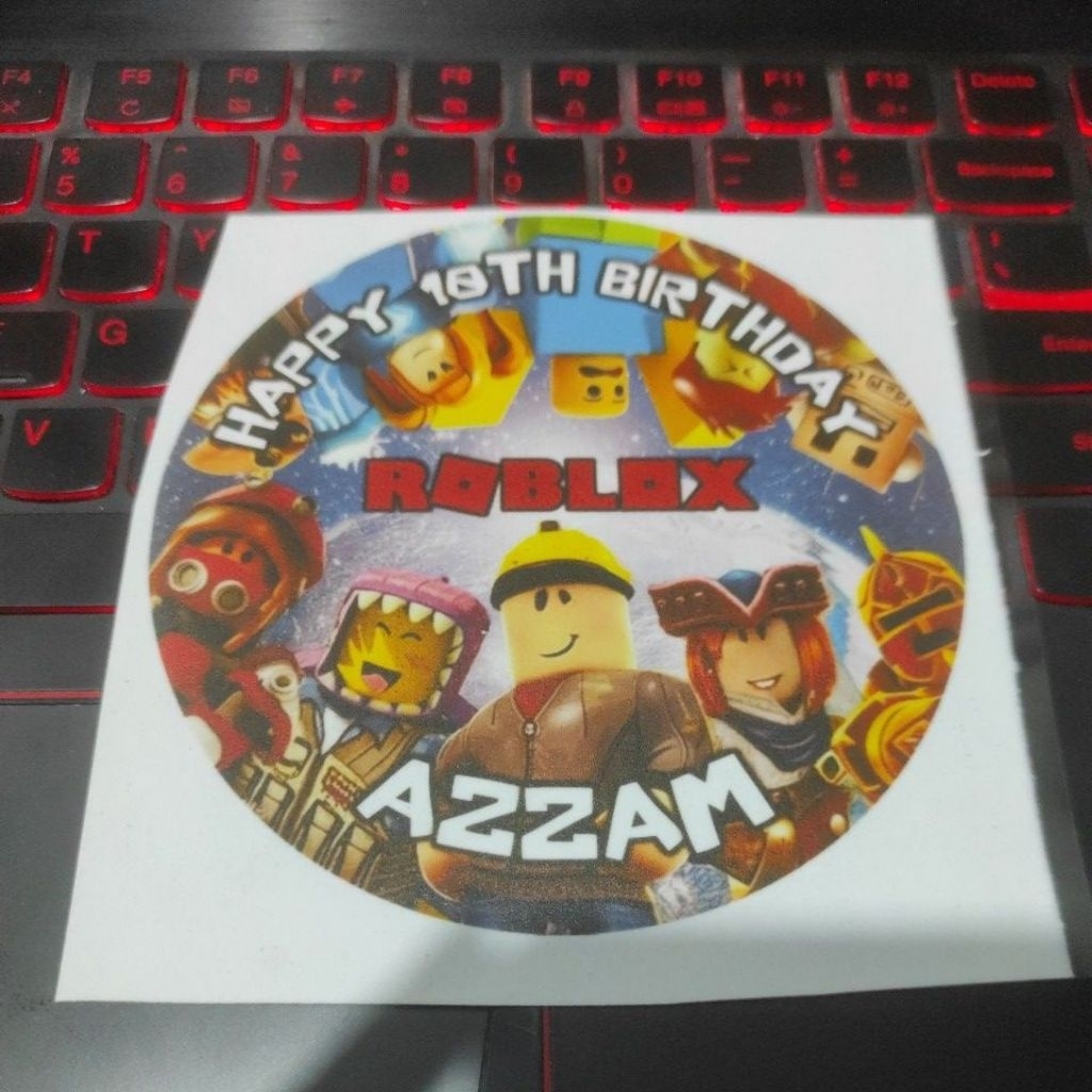 

edible print hiasan kue roblox bisa request nama ucapan 180825edp