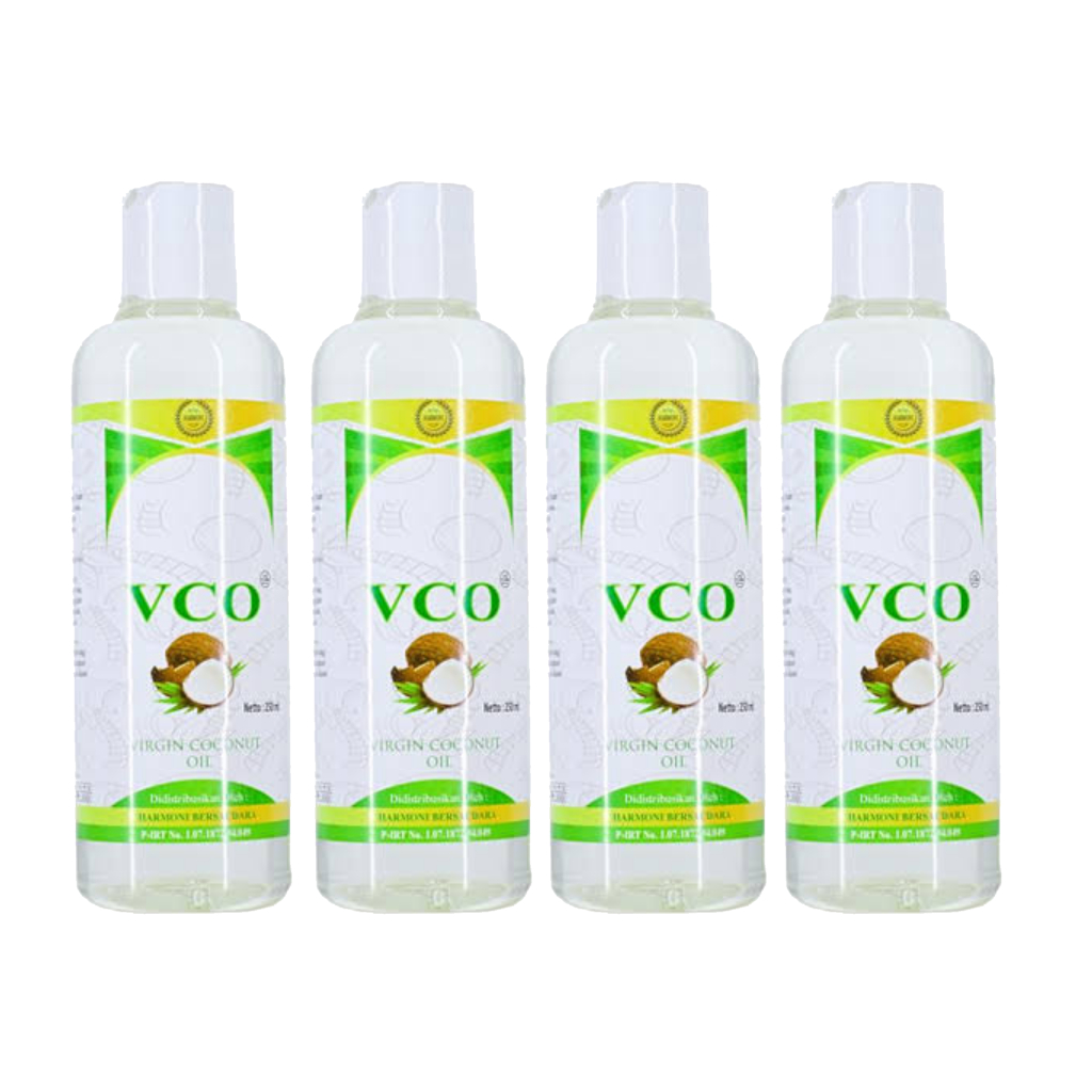 

4 BTL VCO Harmoni 250ml Virgin Coconut Oil Minyak Kelapa Murni Asli