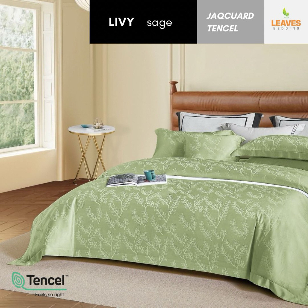 [TENCEL 60S] Bahan Kain Sprei Jacquard LIVY SAGE