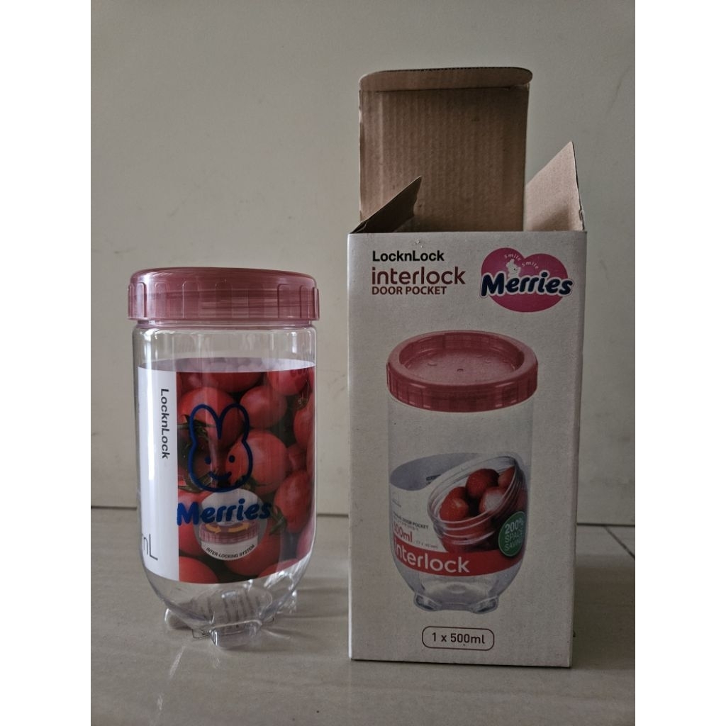 LOCKNLOCK LOCK&LOCK Interlock door pocket wadah toples kecil 280ml / 500ml