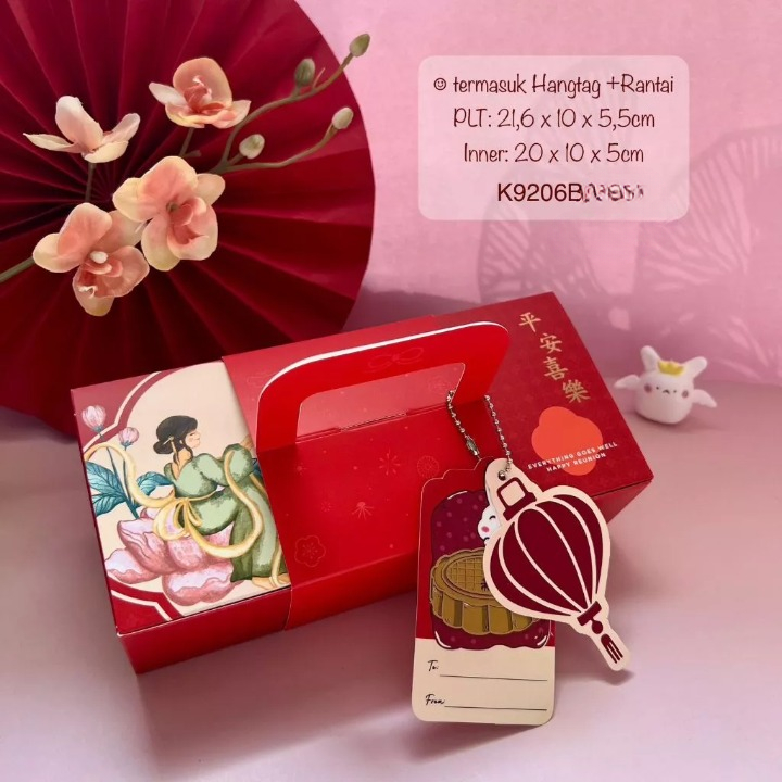 

5 Pcs Kotak Mooncake K9206B Dus Sincia Isi 2 125 150gram Box Moon Cake Festival Mid Autumn Kardus Perayaan Musim Gugur