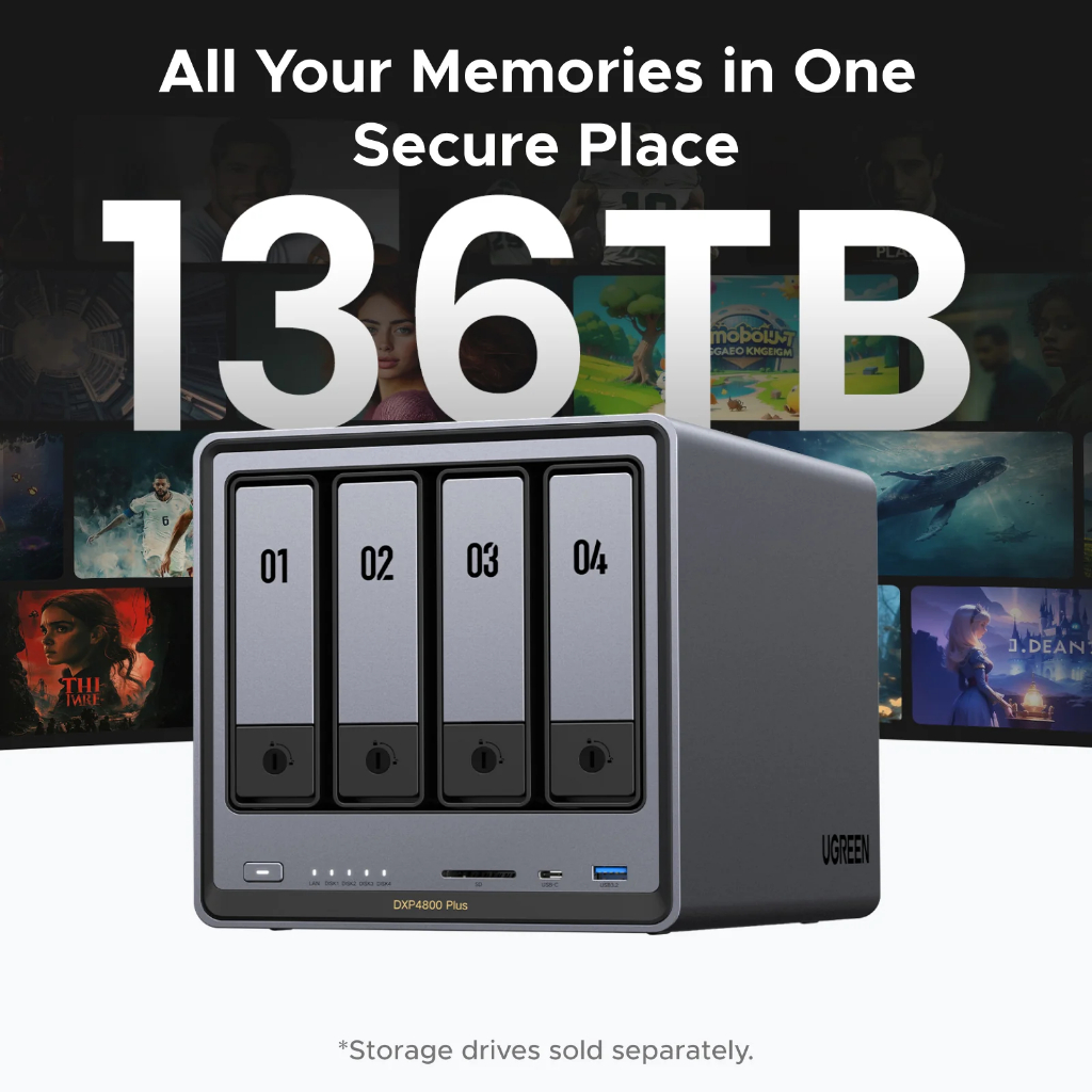 Ugreen NAS DXP4800Plus - Storage Server NASync - 4 Bay Nas Server