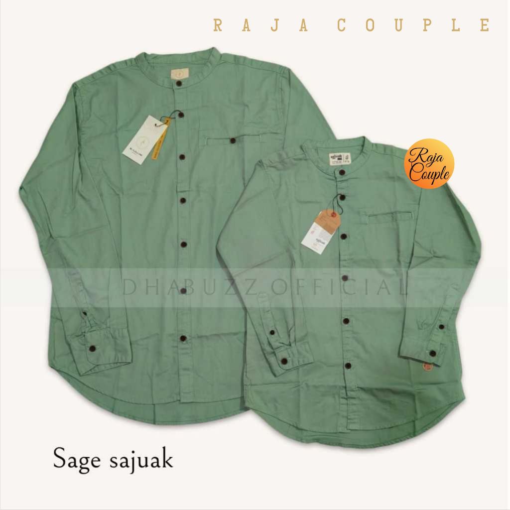 SAJUAK PREMIUM SAGE KEMEJA KOKO COUPLE AYAH ANAK ORIGINAL SAJUAK