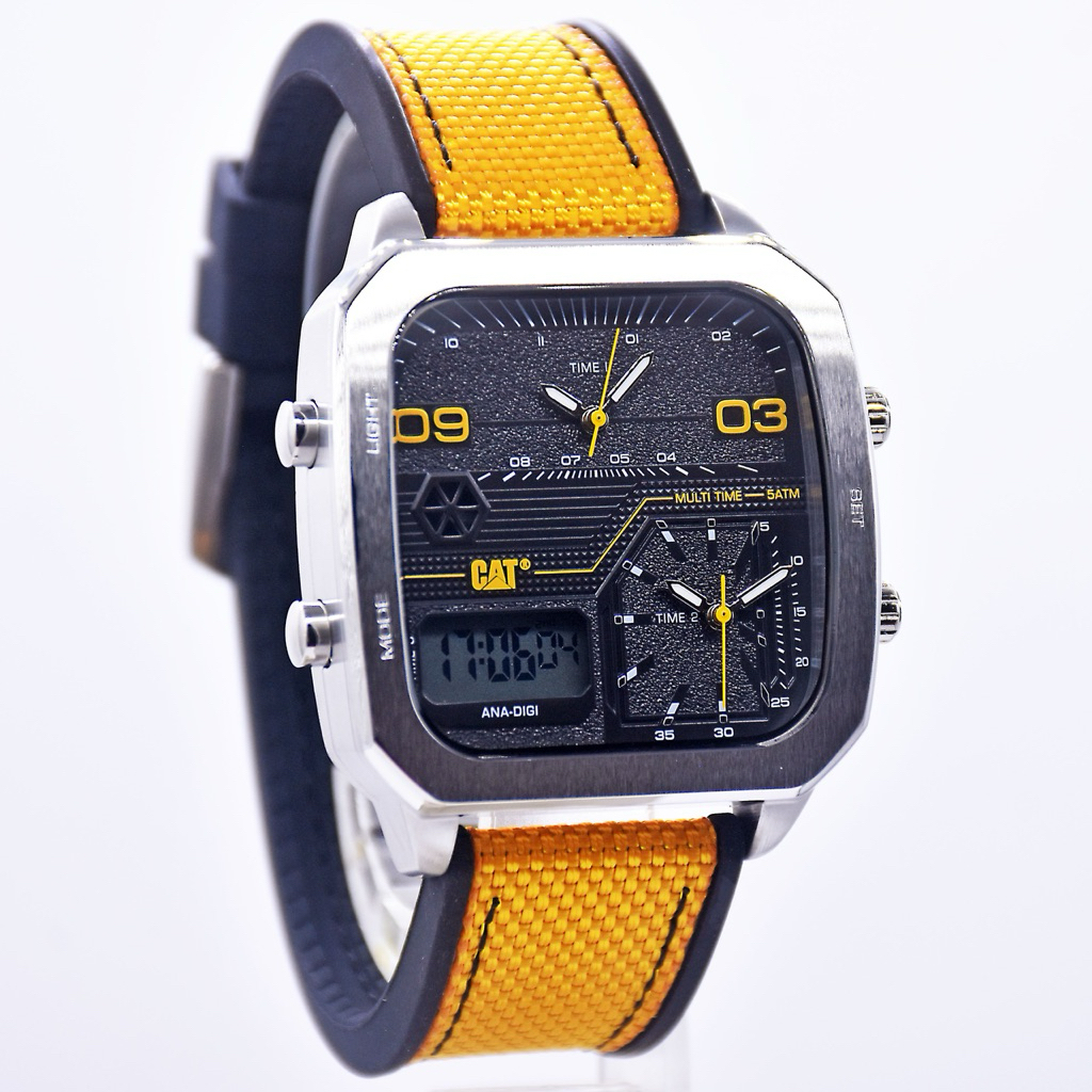 CATERPILLAR AS.149.27.137 Yellow Analog Digital Silicone Strap
