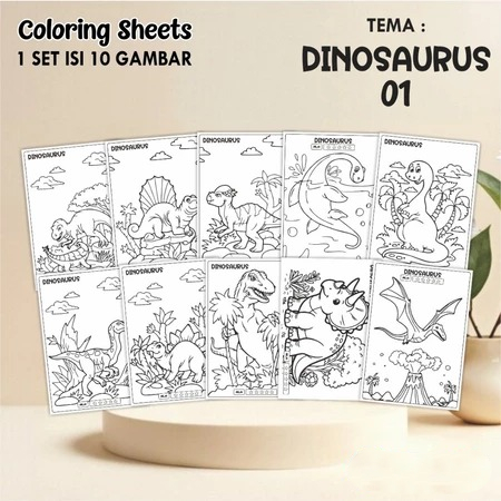 

MEDIA BELAJAR ANAK A4 - LEMBAR MEWARNAI ANAK 1 SET ISI 10 LEMBAR GAMBAR - COLORING SHEETS FOR KIDS