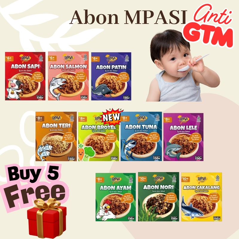 

Abon MPASI BB Booster Bayi NON MSG Abon Bayi Anak 6+ 8+ Ayam Sapi Tuna Lele Teri Babyteri Anti GTM