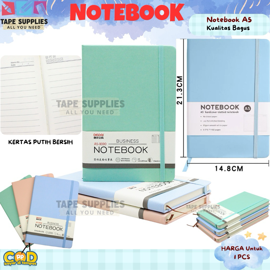 

(100 LEMBAR) NOTEBOOK A5 / Notebook Aesthetic KERTAS TEBAL | Buku Jurnal | Buku Catatan