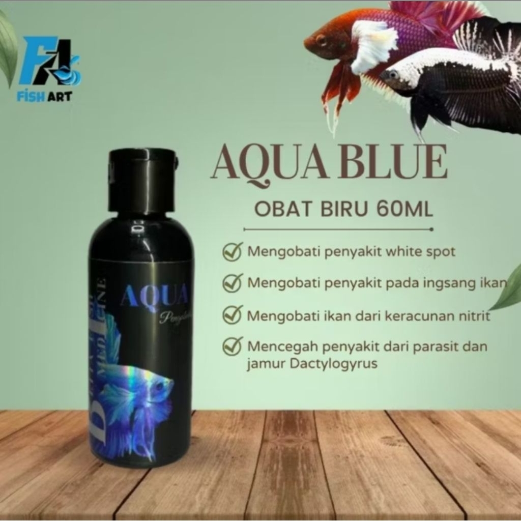 Obat Biru AQUA BLUE 60ml untuk ikan cupang / Memberantas penyakit ikan cupang / Obat Biru Cupang