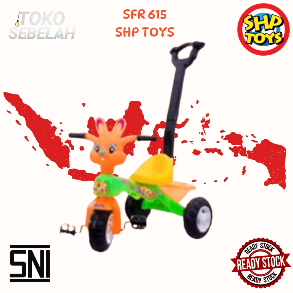 Mainan Anak Sepeda Roda Tiga Tricycle SFR 615 - SHP Toys