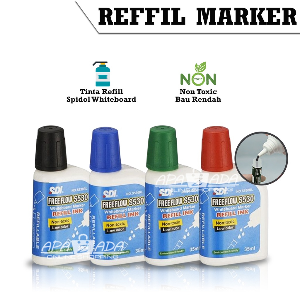 

Apazada - Refill Isi Tinta Spidol Whiteboard / Refill Spidol Papan Tulis S530RL