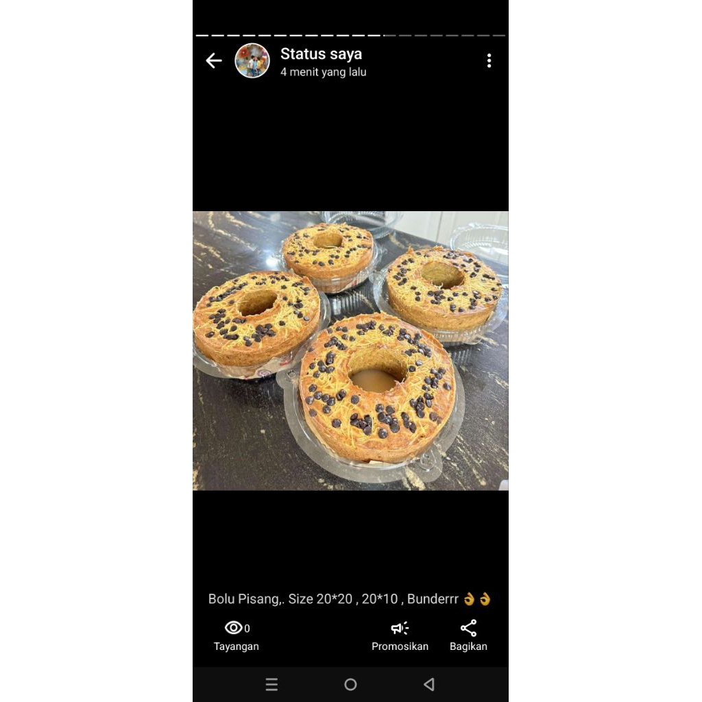 

Macam-Macan Bolu, Bolu Pisang, Pandan, Tape, Keju, dll