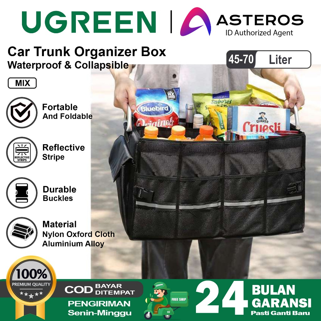 UGREEN Car Storage Box Organizer Trunk Kotak Penyimpanan Mobil