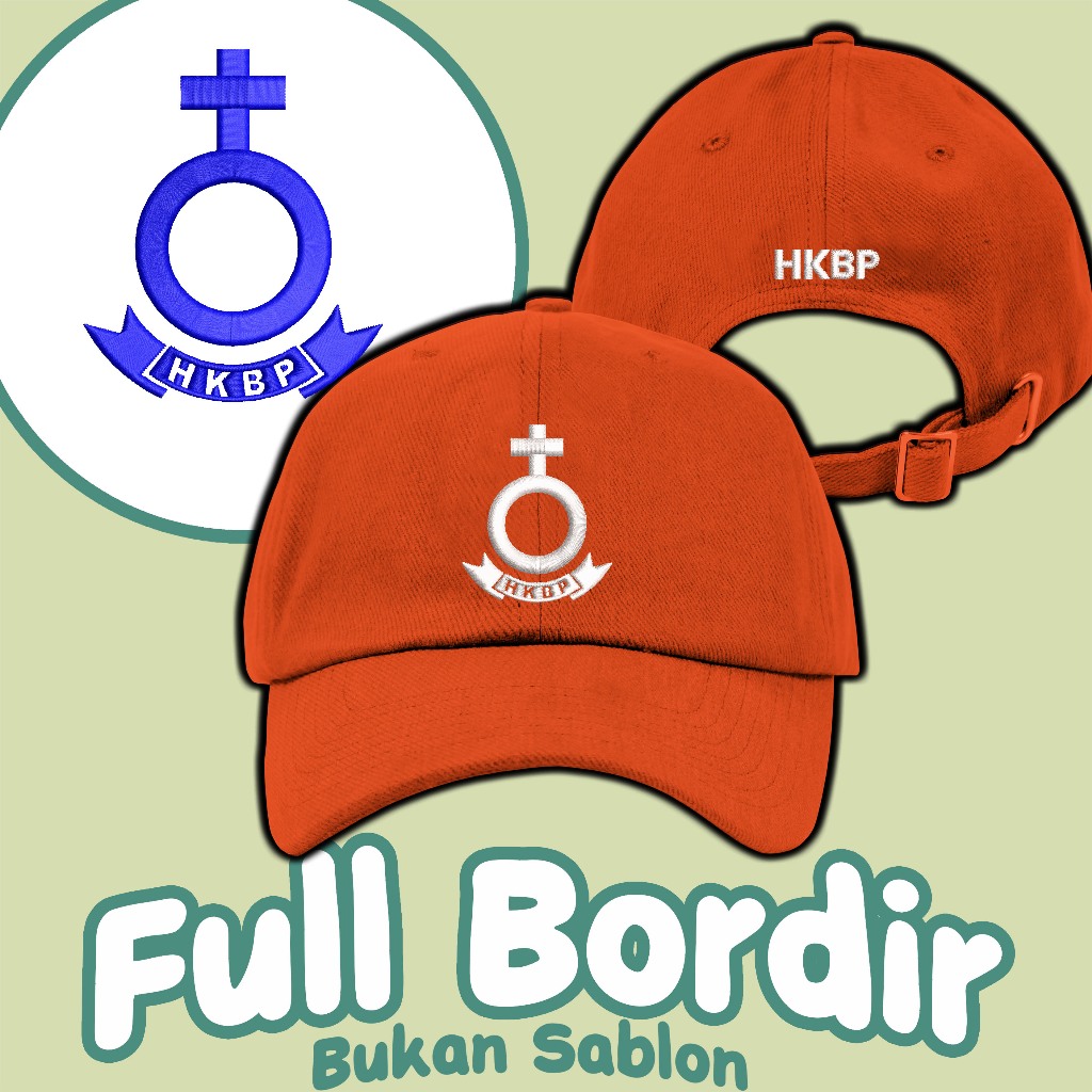 08TP topi HKBP bordir Huria Kristen Batak Protestan
