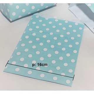 

100 PCS Paperbag Flat Kantong Kertas Polkadot (L) Souvenir 16 x 8 x 23 cm