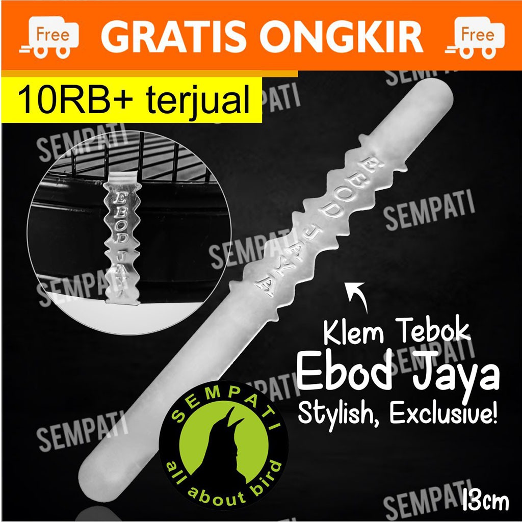 SEMPATI Klem Tebok Sangkar Lovebird Murai Ukir Ebod Jaya Jepitan Klem Tebok Kandang Burung Besi Peng