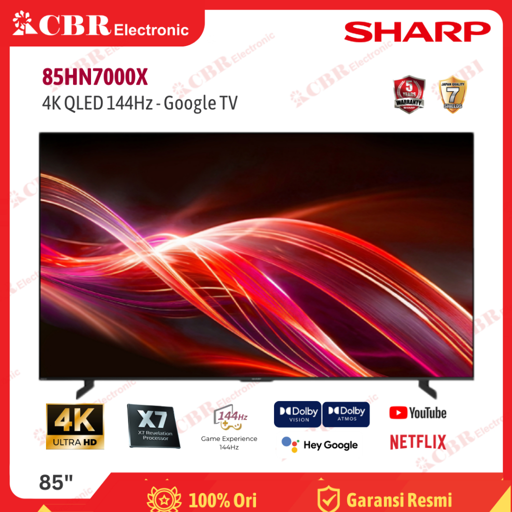 TV SHARP 85 Inch LED 85HN7000X (4K QLED  – Google TV)