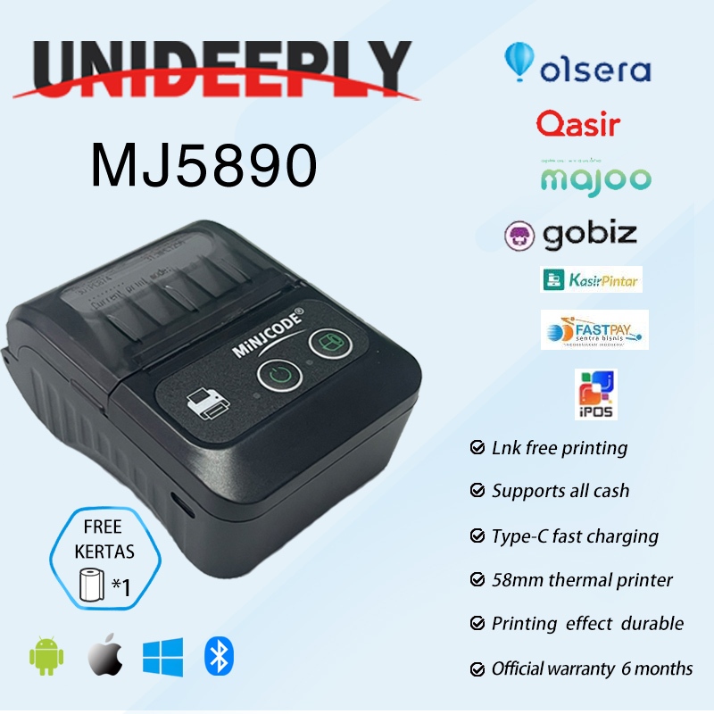 58mmMini Printer Resi Thermal Bluetooth  - WiFi/Bluetooth POS for Android, iOS, Windows