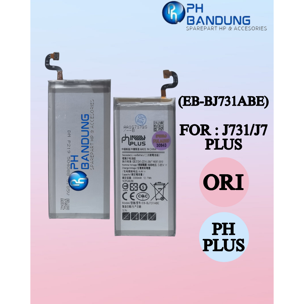 PH BANDUNG _ Baterai Sam J731 / J7 plus EB-BJ731ABE