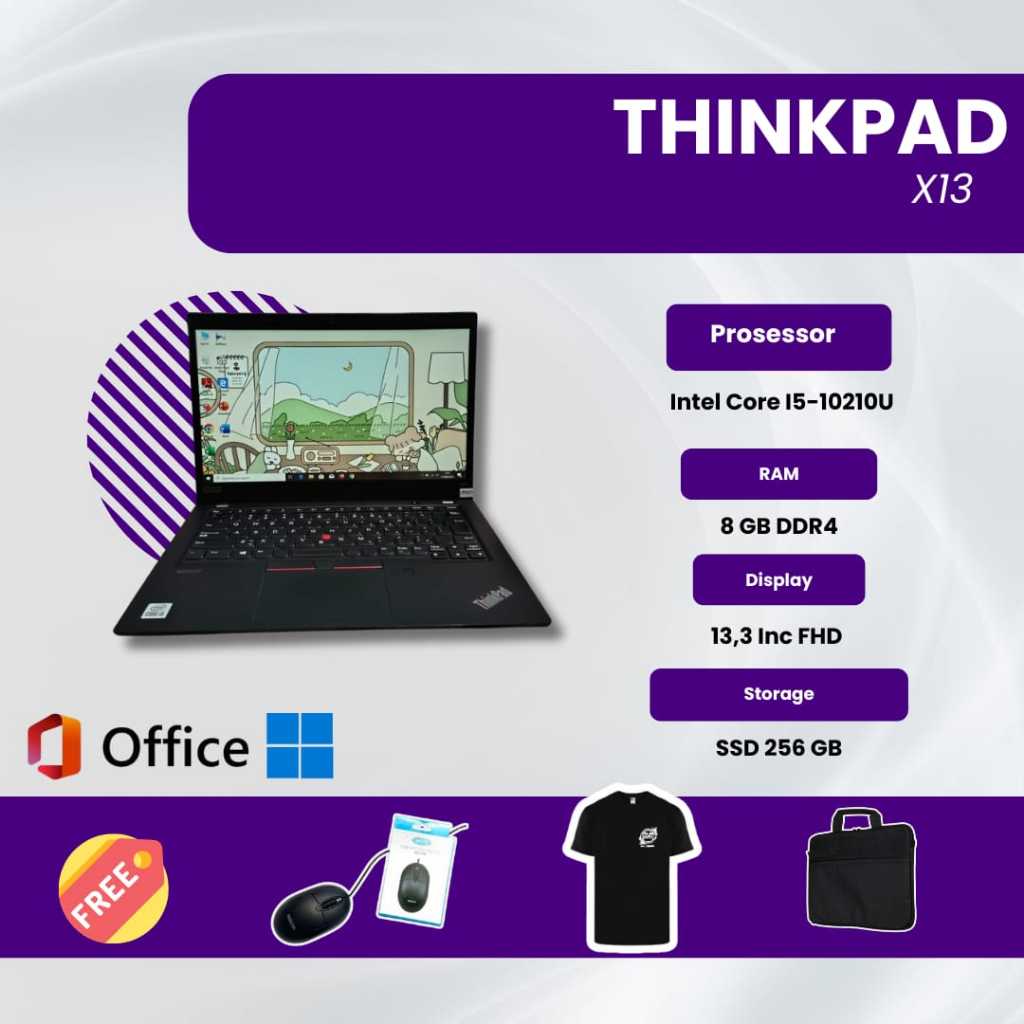 Laptop THINKPAD X13 Intel Core i5-10210U RAM 8GB