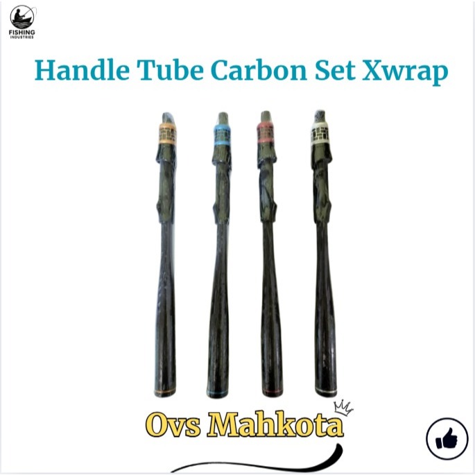 Handle Tube Carbon Joran Pancing Xwrap Mahkota – Gagang Joran Ringan Kuat Anti Slip