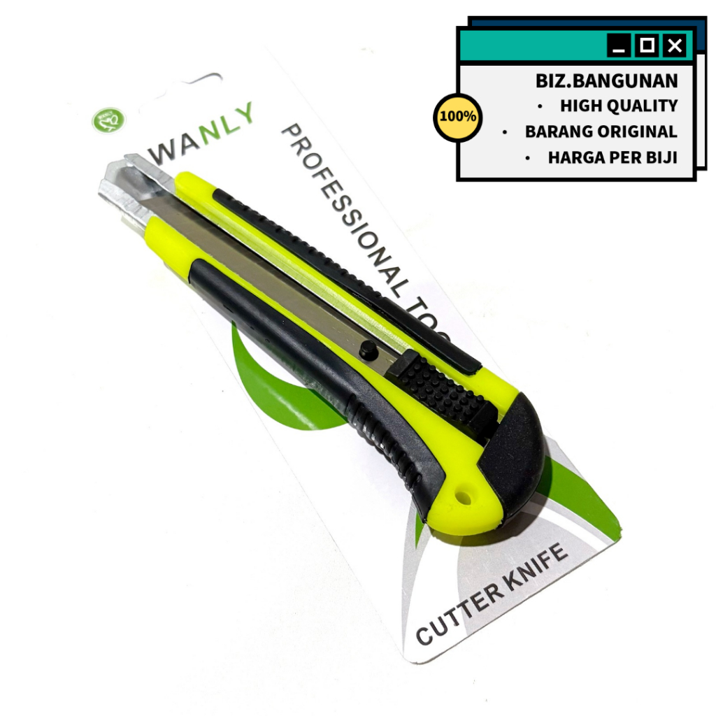 

Pisau Cutter Wanly Besar + Refill / Isi Ulang – Pisau Silet Alat Potong Kertas Kardus Serbaguna