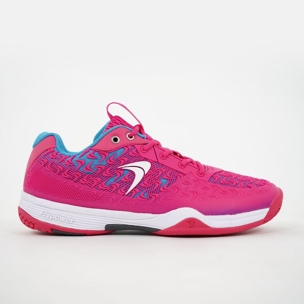 Flypower New Dieng Sepatu Olahraga Badminton Pria dan Wanita Pink/Sky Blue/White
