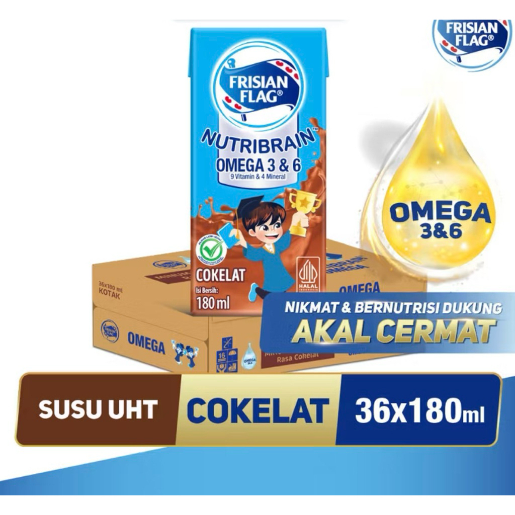 

Frisian Flag Omega UHT Chocholate 180ML [ 36 Pcs ]