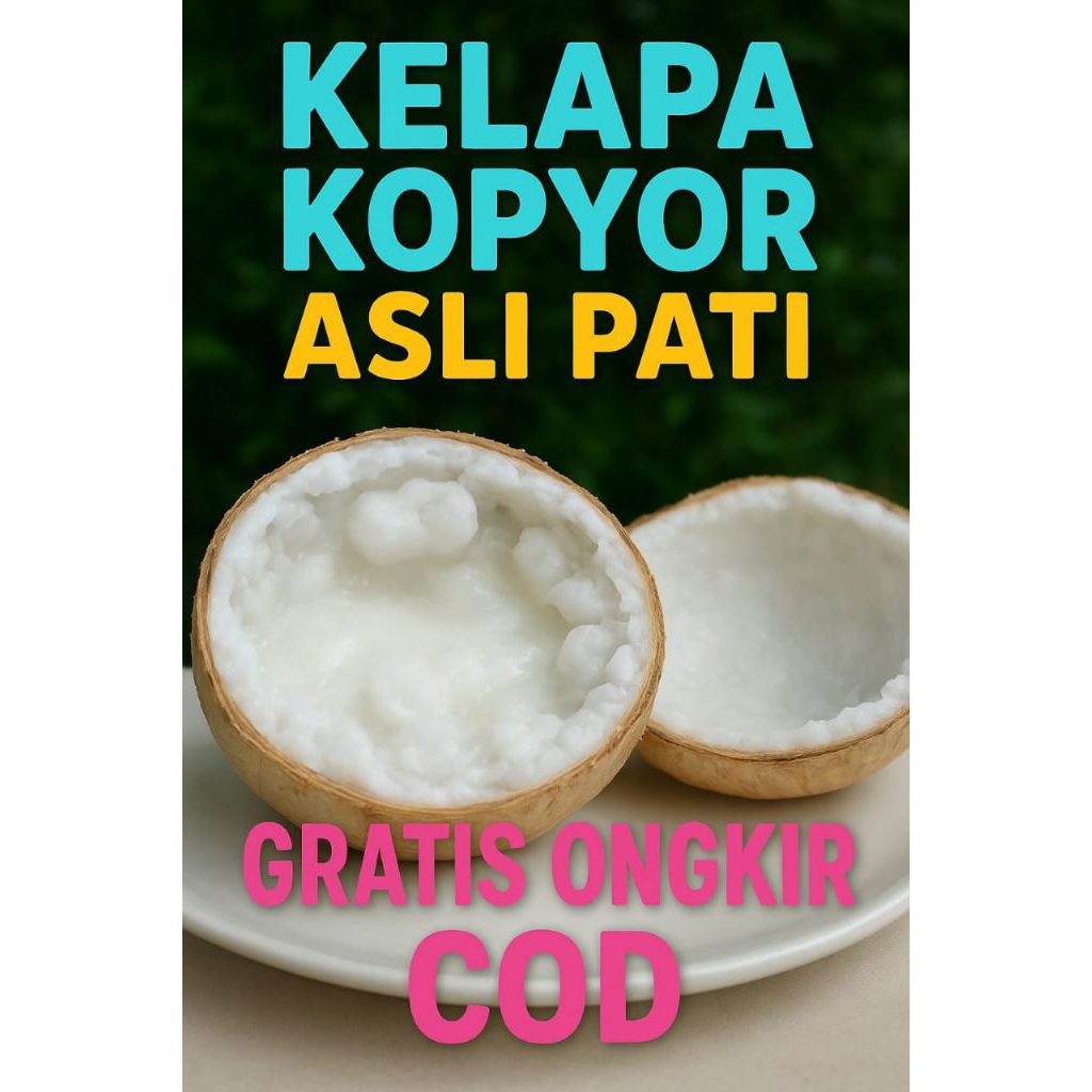 

kelapa kopyor organik asli diameter randem