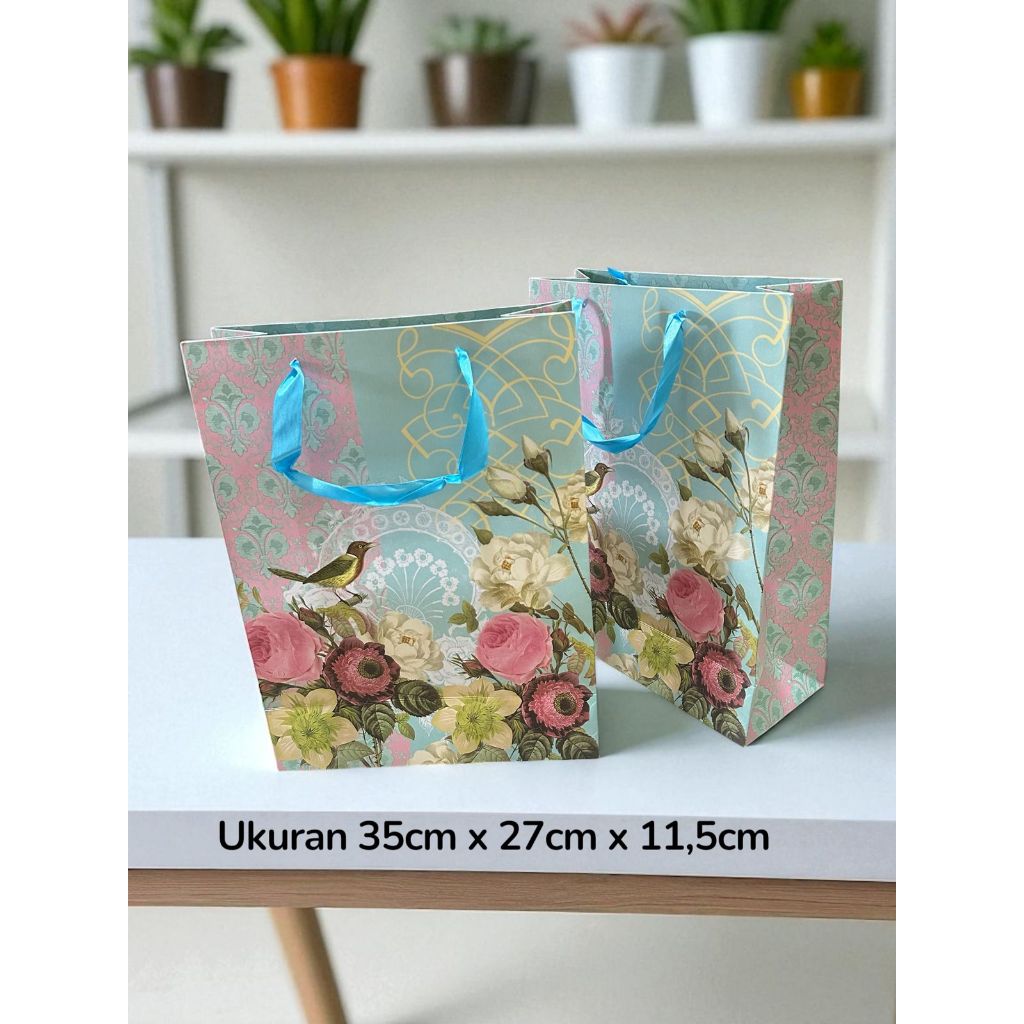

TERMURAH Premium Paperbag Karakter Bunga Flower Mewah / Tas Kado Wedding / Kantong Tenteng Untuk Hadiah Tas Gift